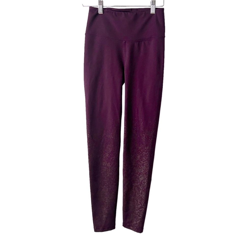 Lilly Pulitzer Women's Burgundy and Gold Luxletic Leggings in XS